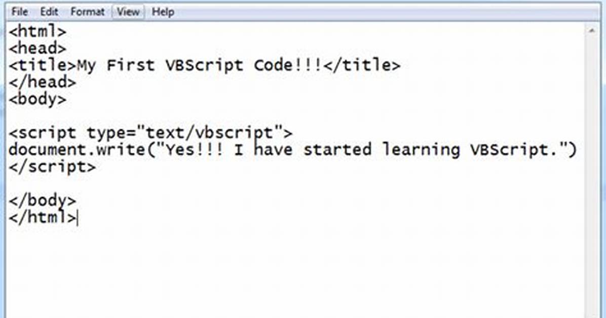 What Is Vbscript with Examples?