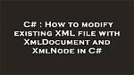 What Is Xmldocument in C