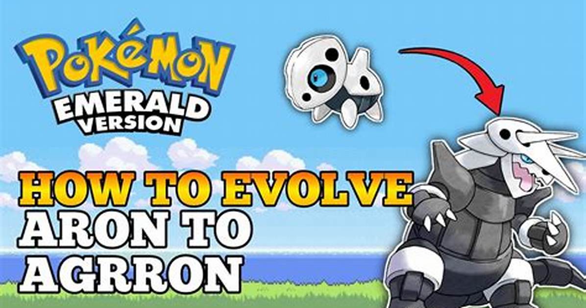 What Level Does Aron Evolve Emerald?