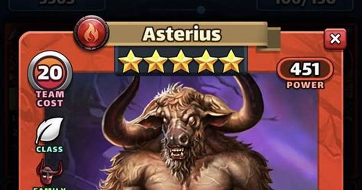 What Level Is Asterius?