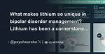 What Makes Lithium Unique? | Contextresponse. Com