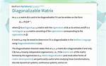 What Matrices Are Diagonalizable?