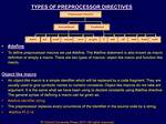 What Preprocessor Directive Do?