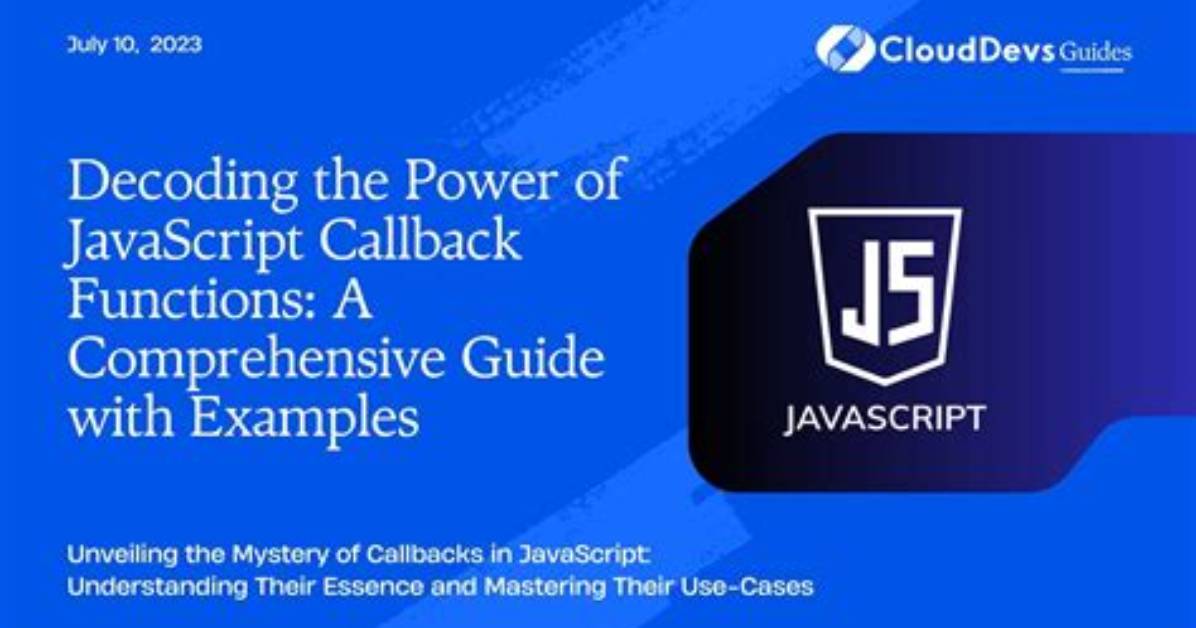 What's a Callback in Javascript?