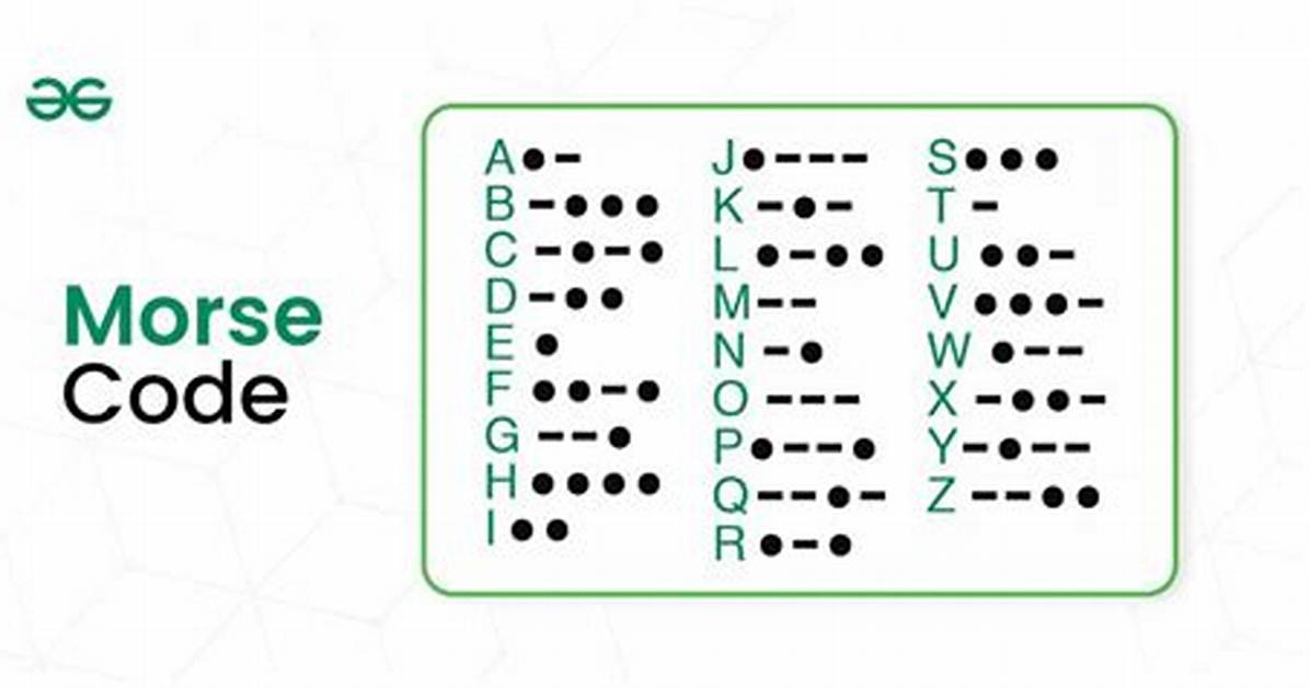 What's Morse Code for Help?
