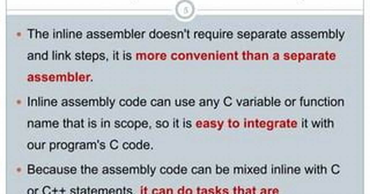 What's the Inline Assembler?