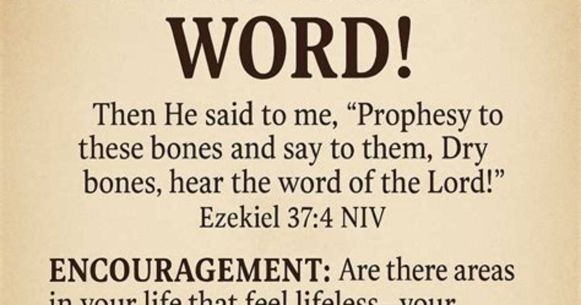 What Scripture Talks About Dry Bones?