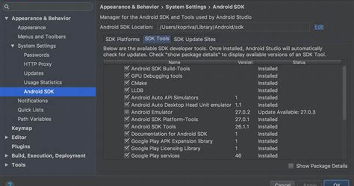 What Sdk Does Android Studio Use?