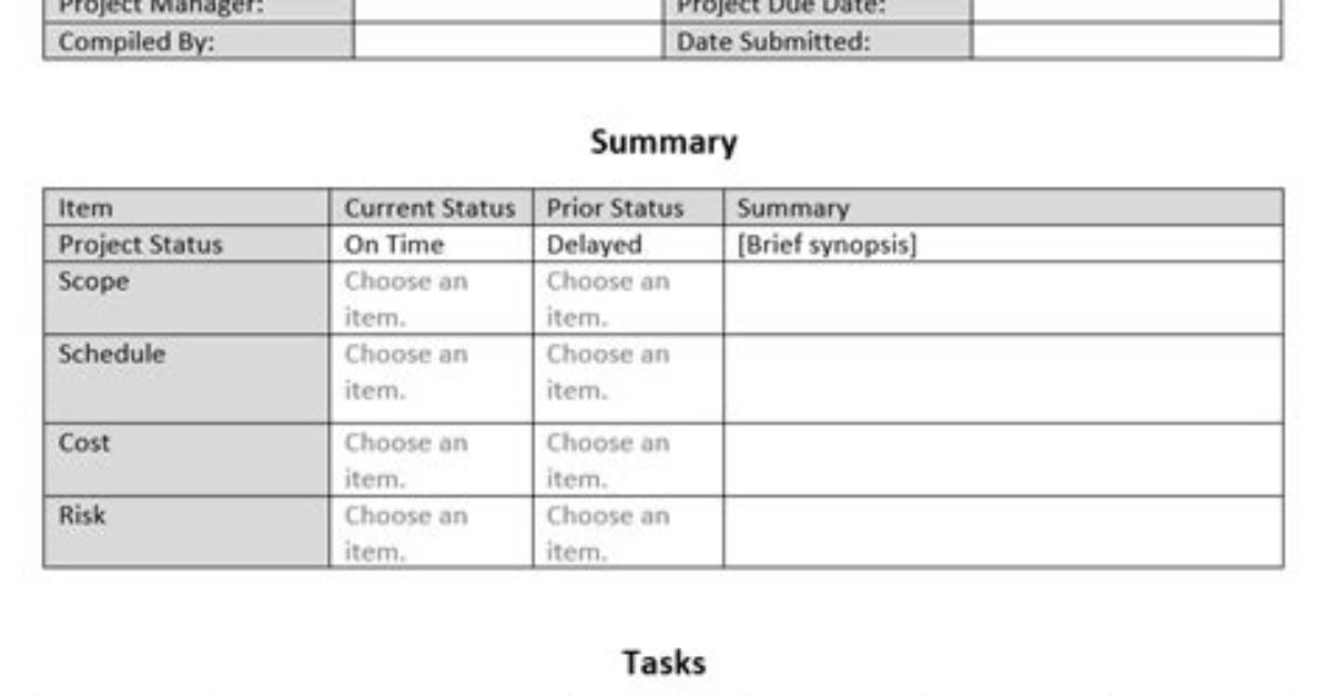 What Should Progress Reports Include