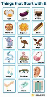 What Things End with Letter E?
