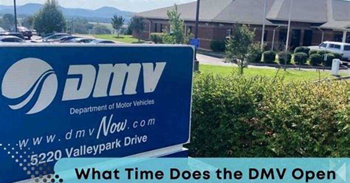 What Time Does Dmv Open