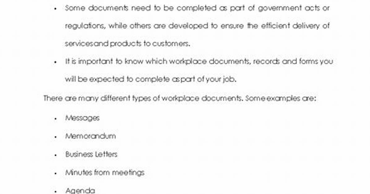 What Workplace Documents Mean? | Contextresponse. Com