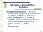 When Are Communications Privileged?