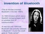 When Bluetooth Was Invented?