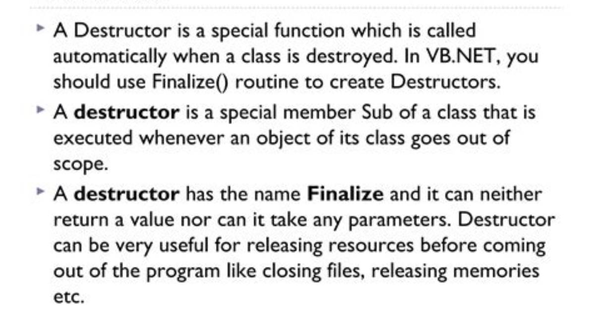 When Destructor Is Executed?