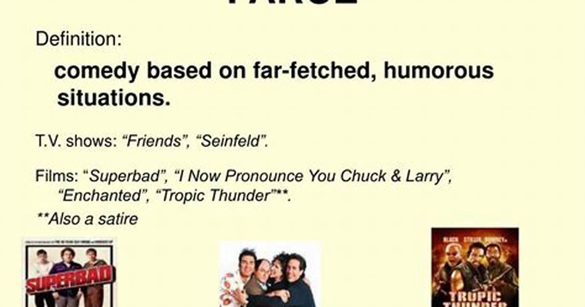 When Did Farce Comedy Start?