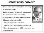 When Did Holography Begin?