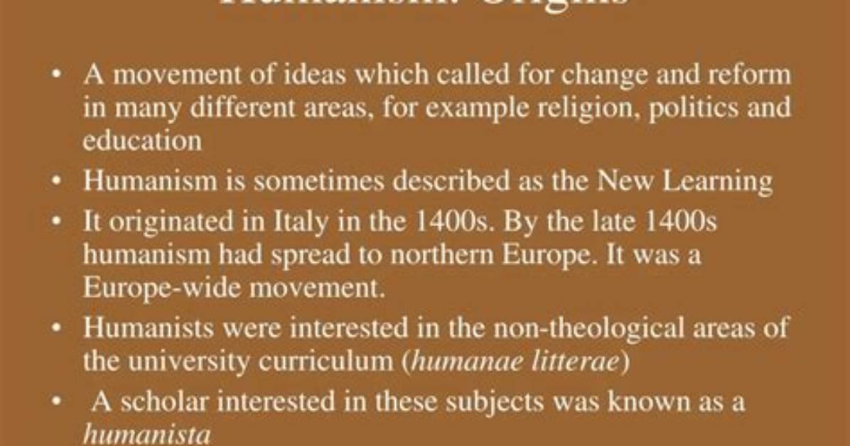 When Did Humanism Start?
