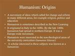 When Did Humanism Start?