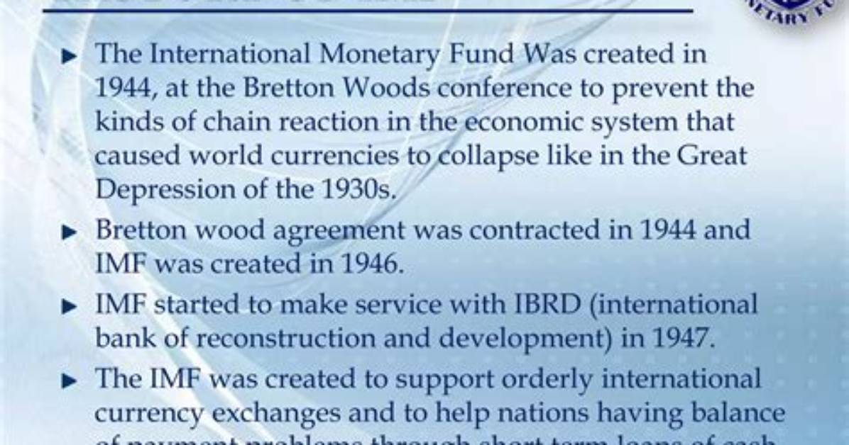 When Did Imf Established?
