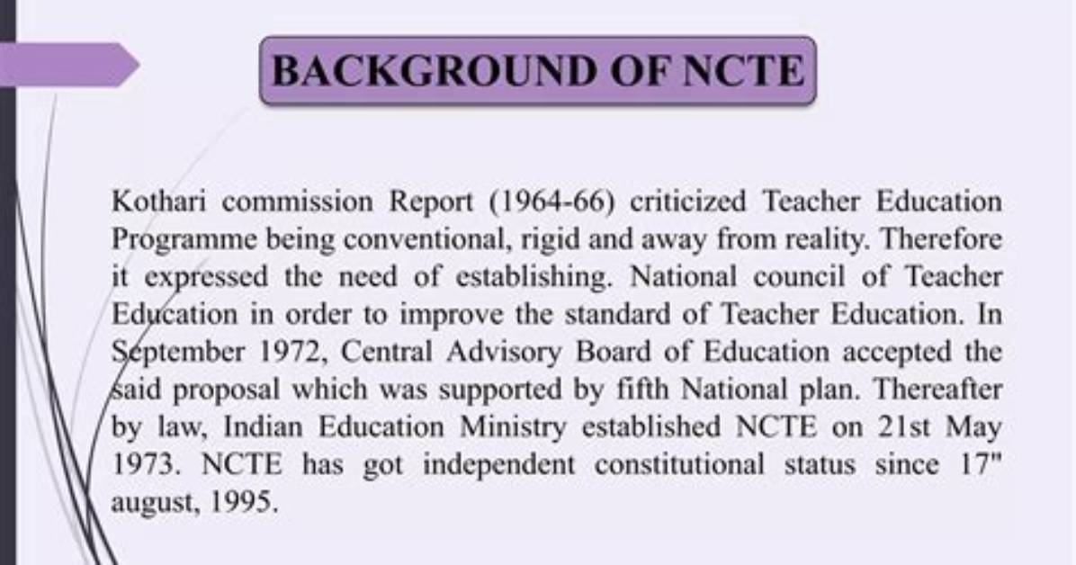 When Did Ncte Established?