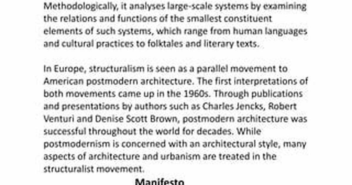 When Did Structuralism Start?