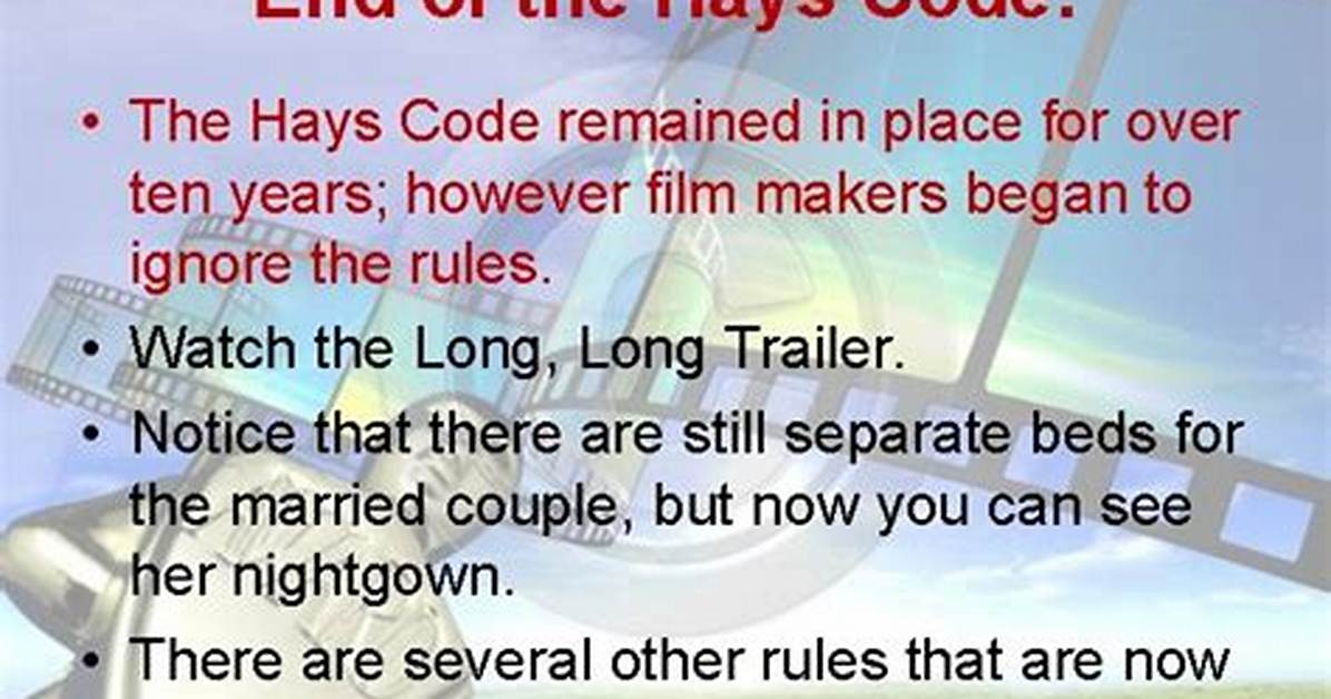 When Did the Hays Code End?