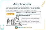 When Do Anachronisms Occur?