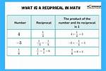 When Do We Use Reciprocals?