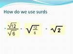 When Do We Use Surds?