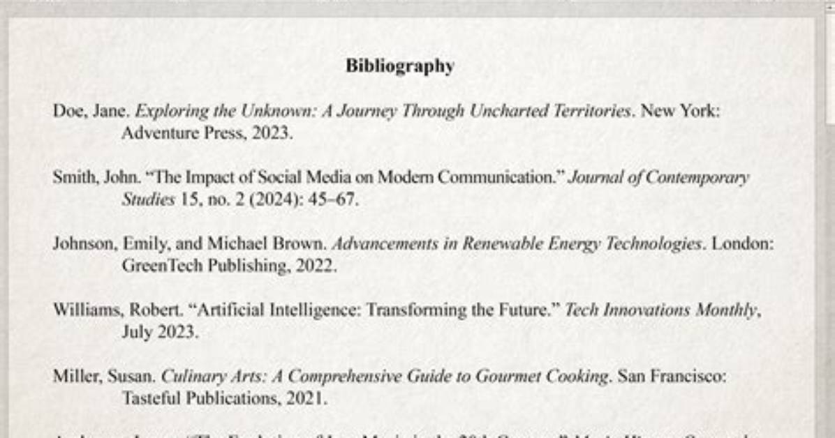 When Do You Write a Bibliography?