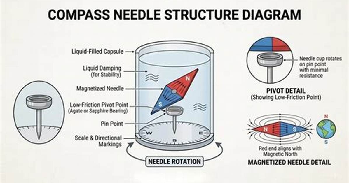 When Does a Compass Needle Point?