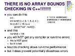 When Does Array Bounds Checking Occur?