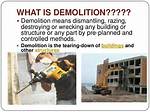 When Does Demolish Mean?