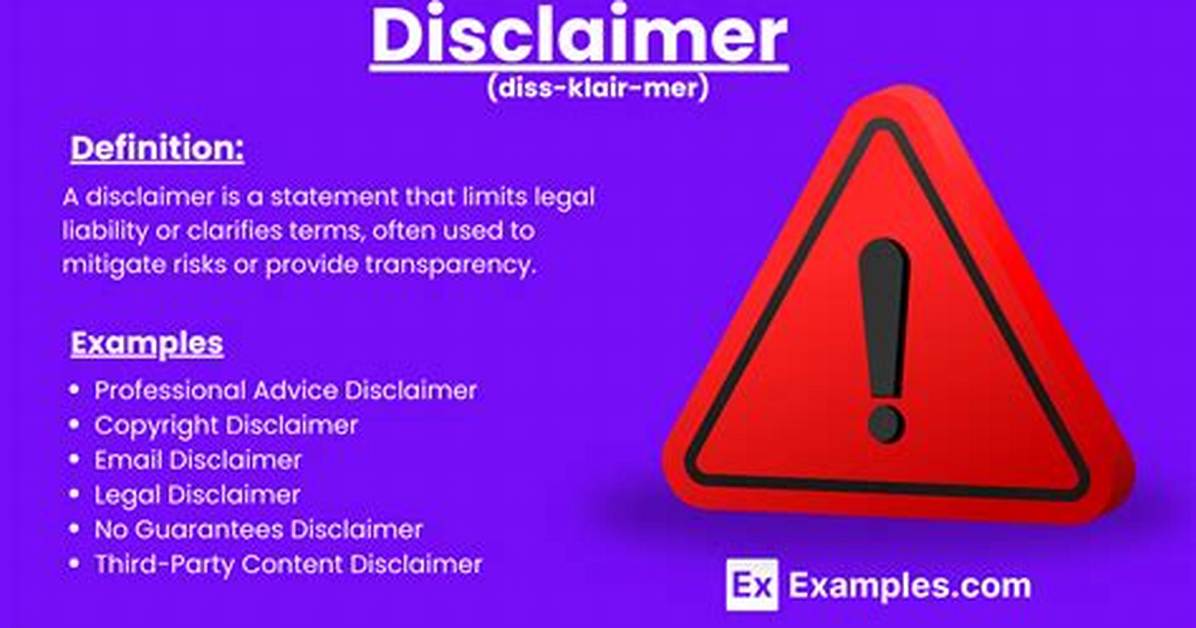 When Does Disclaimer Mean?