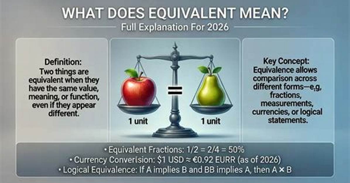 When Does Equivalent Mean?