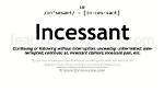 When Does Incessant Mean?