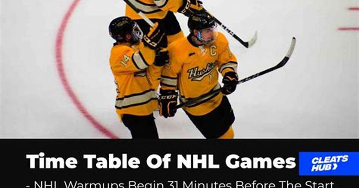 When Does Nhl Warmups Start?
