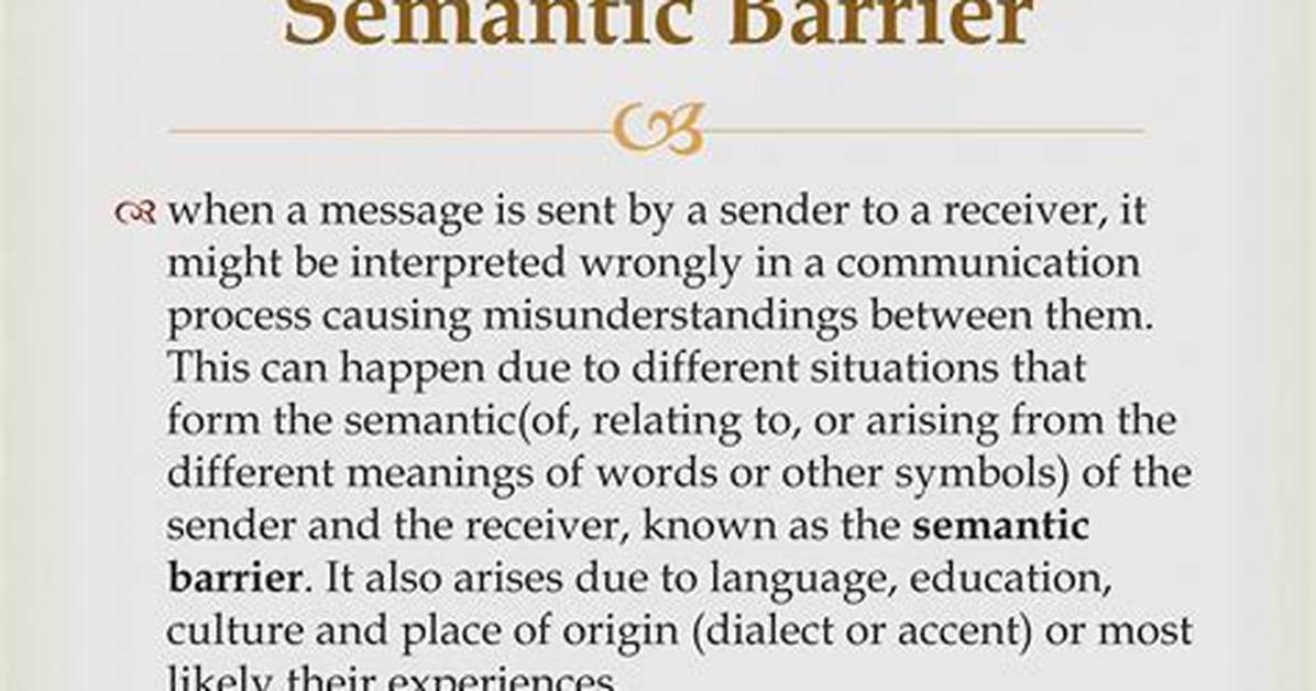 When Does Semantic Barrier Arises?
