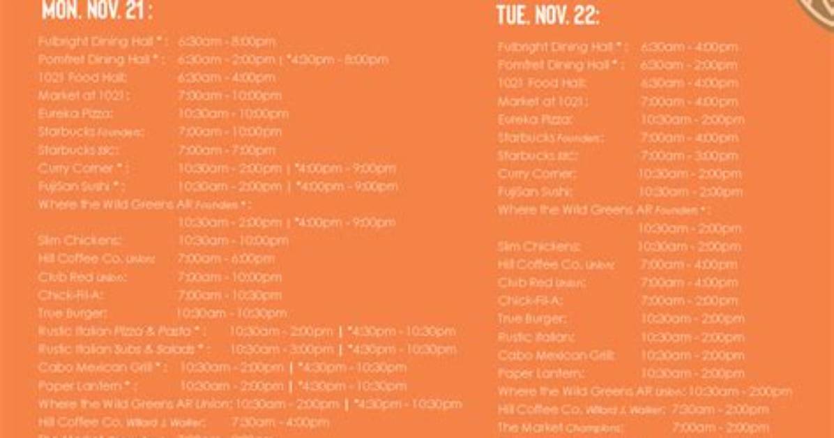 When Does Uark Meal Plan Start?