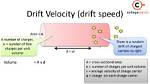 When Drift Velocity Is Zero?