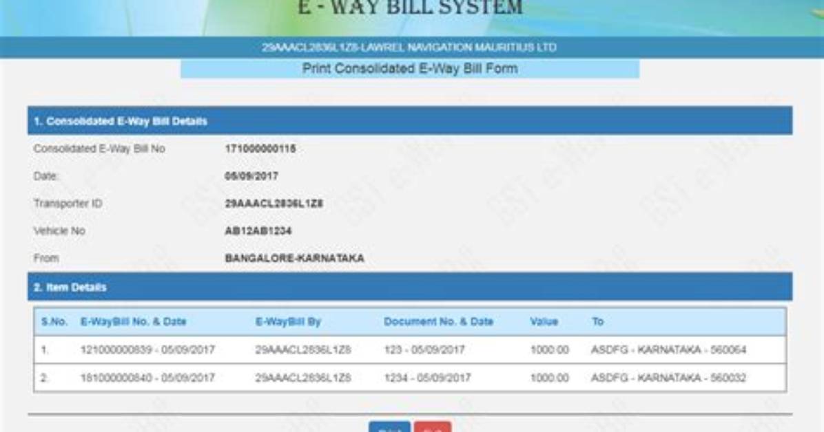 When Generate E Way Bill?