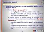 When Goodwill Cannot Be Allocated on Reasonable Basis?