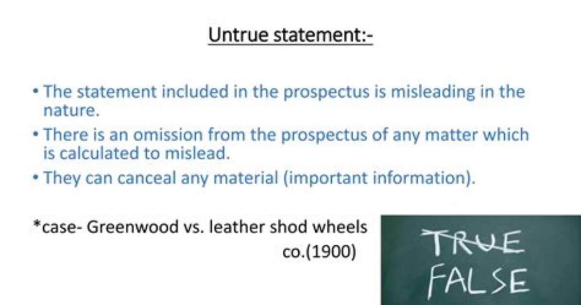 When Is a Statement Untrue?