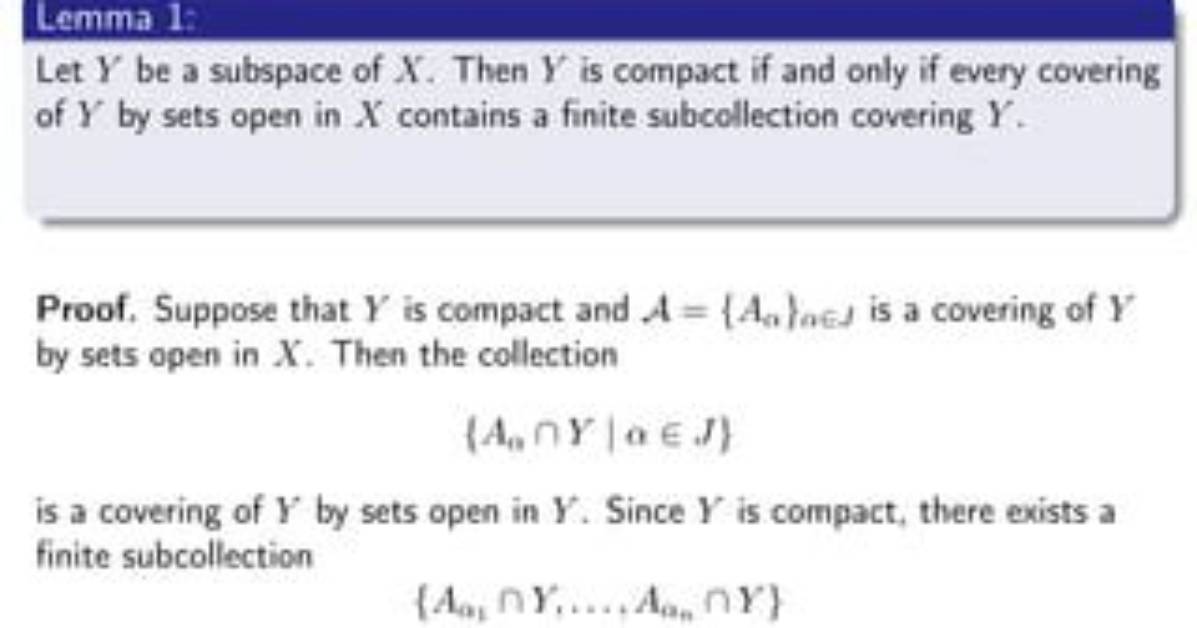 When Is a Subspace Compact?