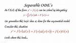 When Is an Ode Separable?