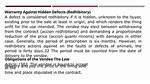 When Is Defect Considered Redhibitory?