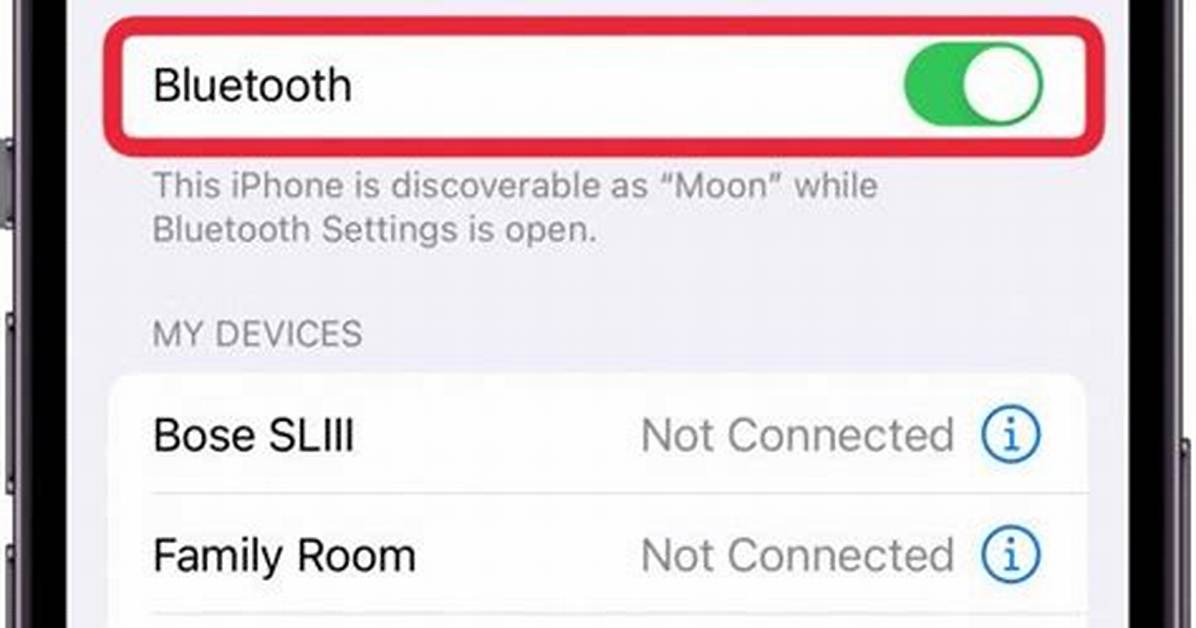 When Is Iphone Bluetooth Discoverable?