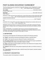 When Is Occupancy Closing?