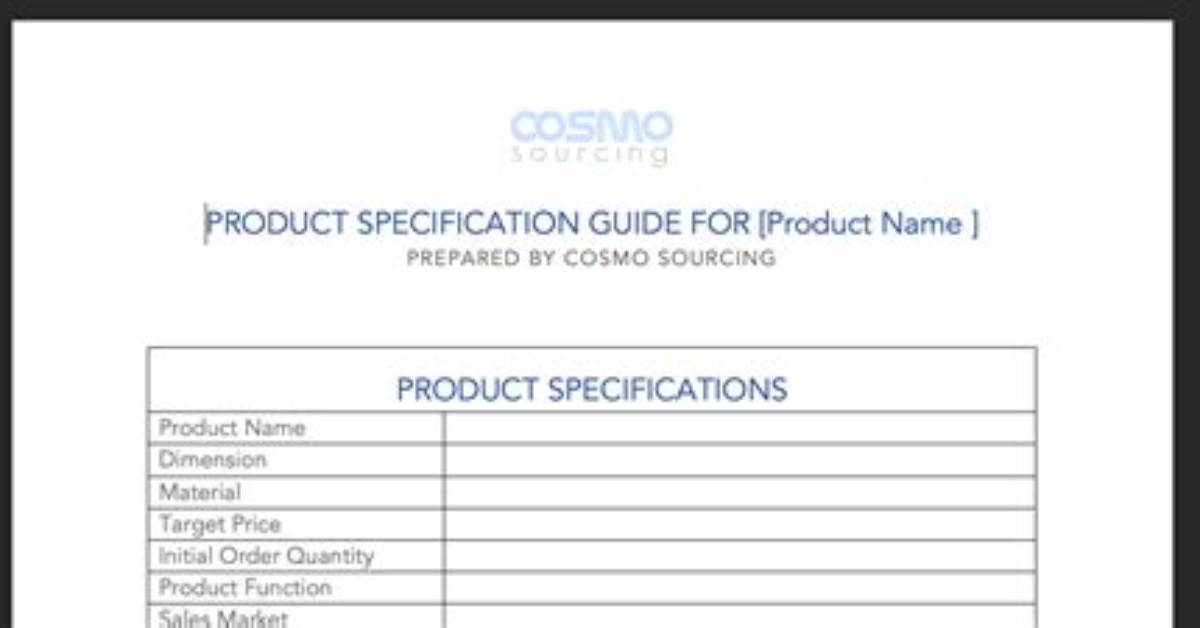 When Is Product Specification?